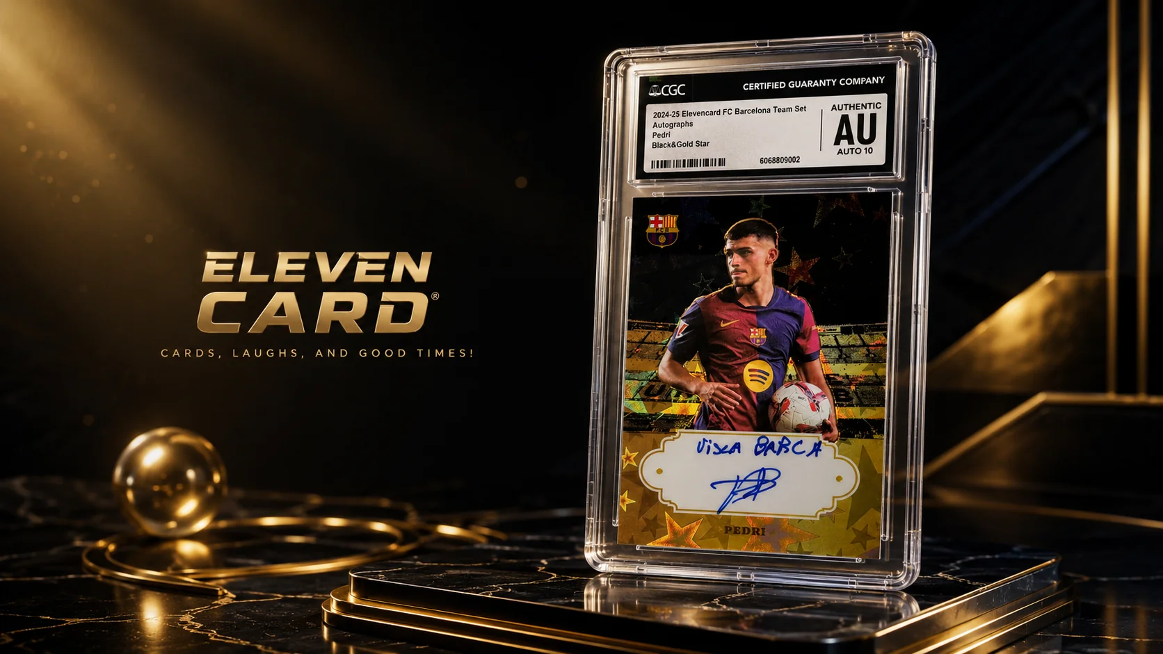 ELEVENCARD Pedri Black&Gold Star Auto